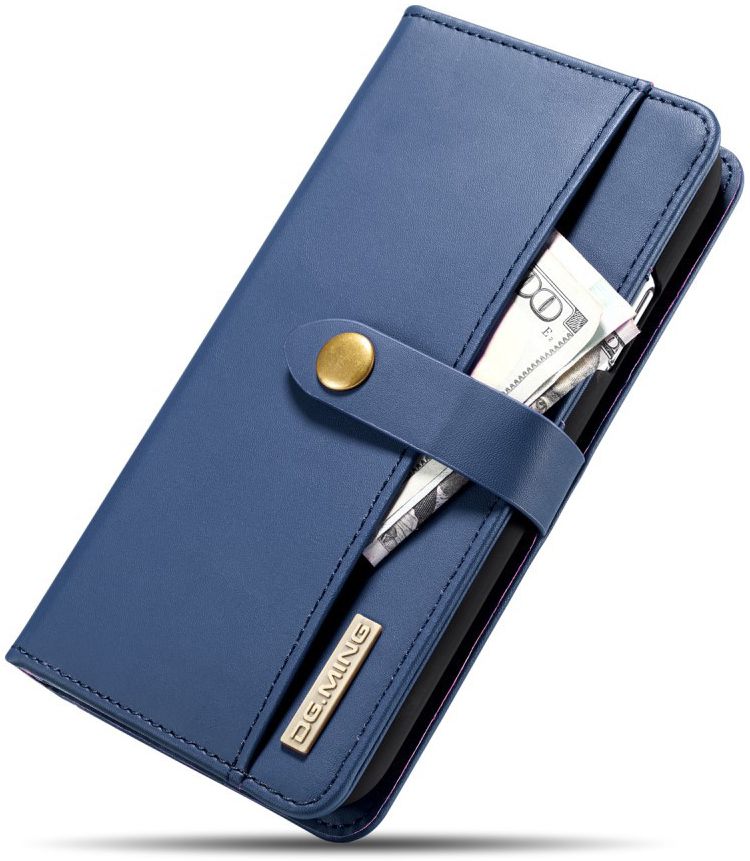 Apple iPhone XR Leren 2-in-1 Bookcase en Back Cover Hoesje Blauw afbeelding 15