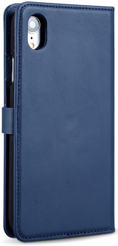 Apple iPhone XR Leren 2-in-1 Bookcase en Back Cover Hoesje Blauw afbeelding 8