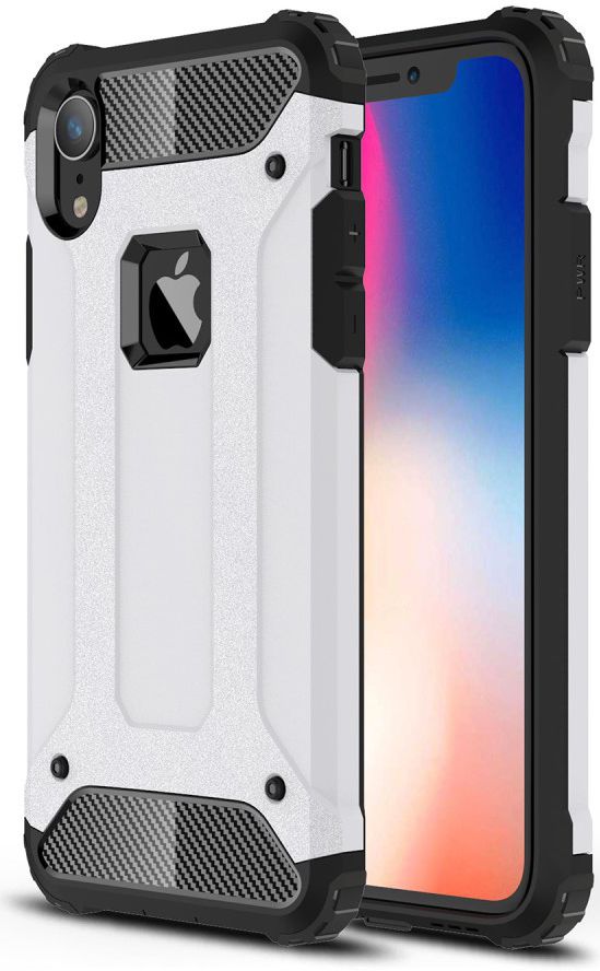 Apple IPhone XR Hoesje Shock Proof Hybride Back Cover Wit afbeelding 1