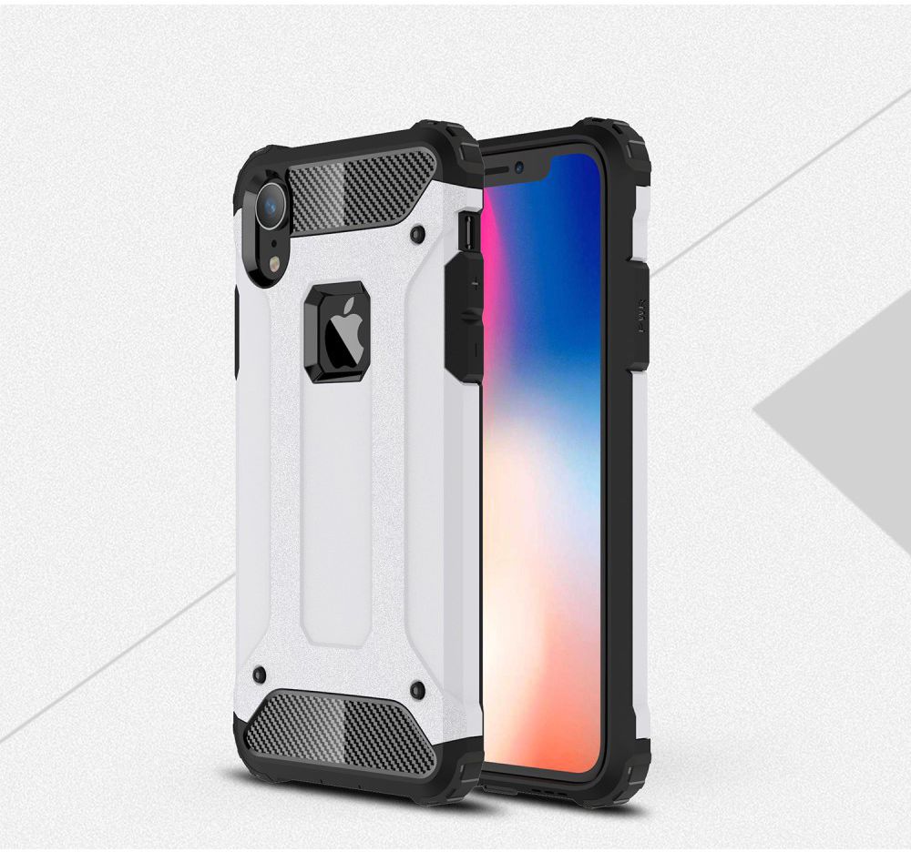 Apple IPhone XR Hoesje Shock Proof Hybride Back Cover Wit afbeelding 12