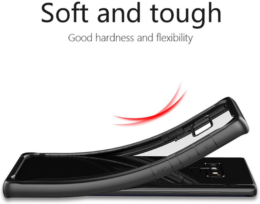 Apple iPhone XR Transparant Hoesje Armor Backcover Zwart afbeelding 3