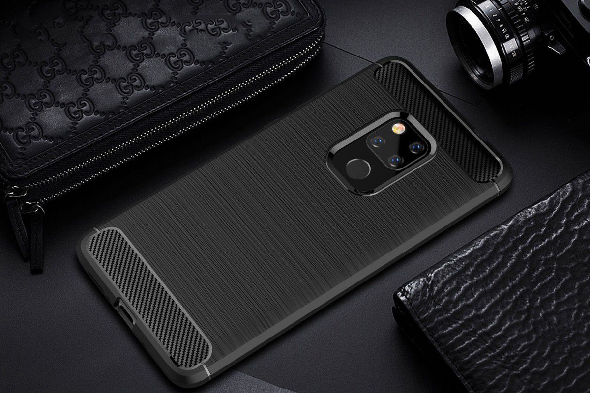 Huawei Mate 20 Geborsteld TPU Hoesje Blauw afbeelding 11