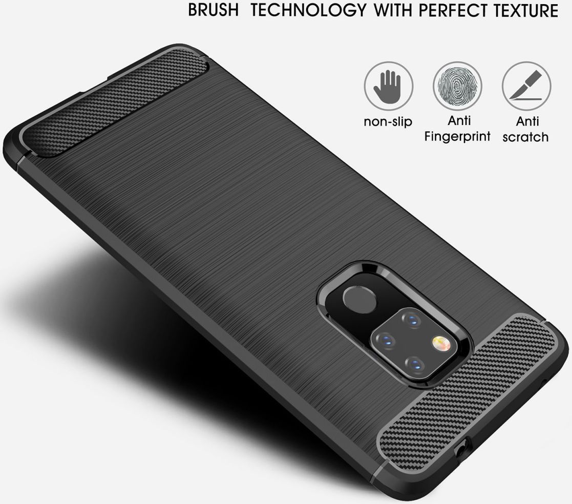 Huawei Mate 20 Geborsteld TPU Hoesje Blauw afbeelding 6
