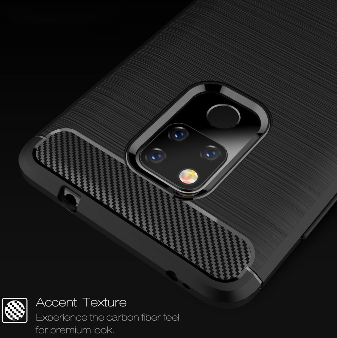 Huawei Mate 20 Geborsteld TPU Hoesje Blauw afbeelding 7