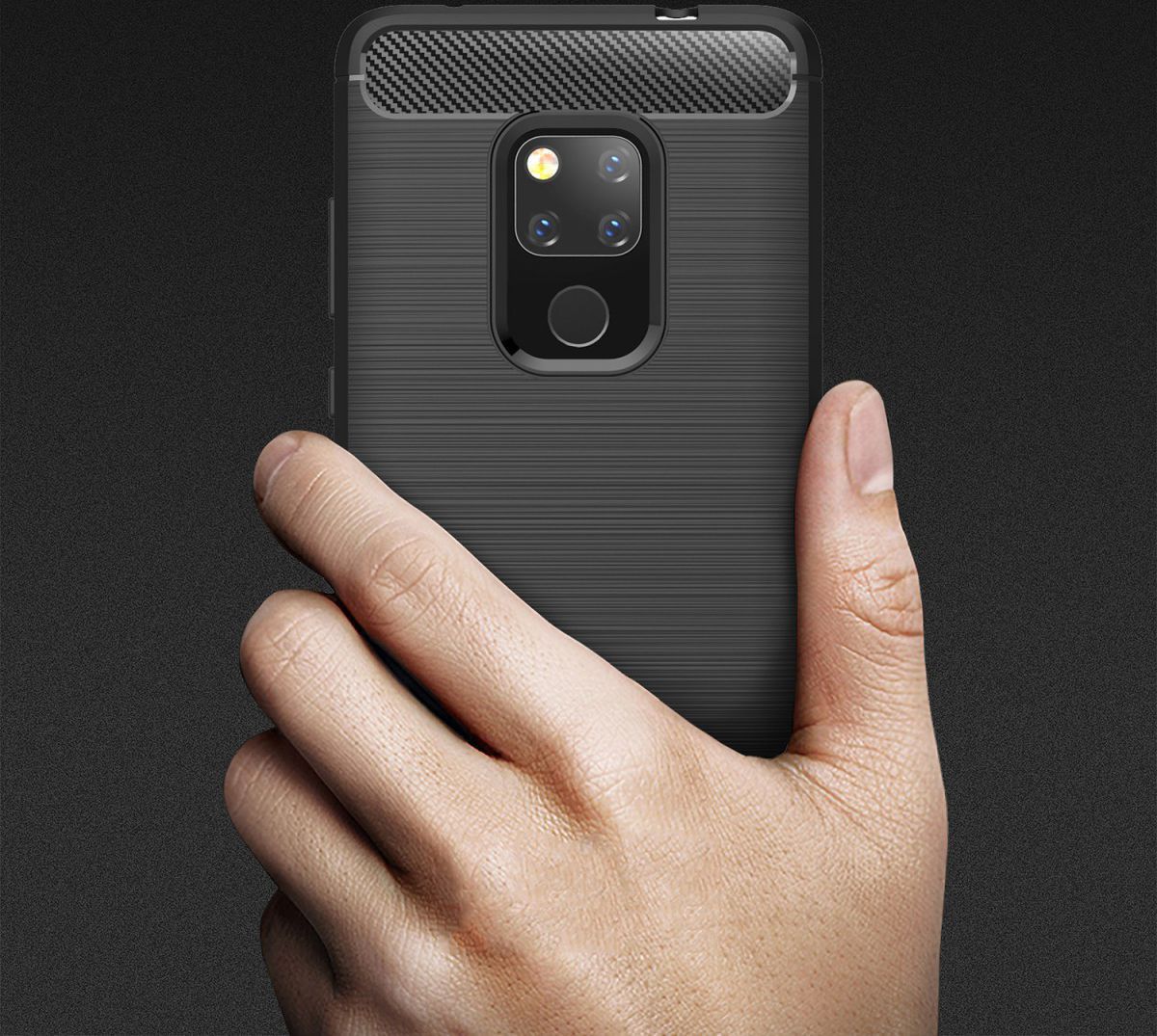 Huawei Mate 20 Geborsteld TPU Hoesje Blauw afbeelding 9