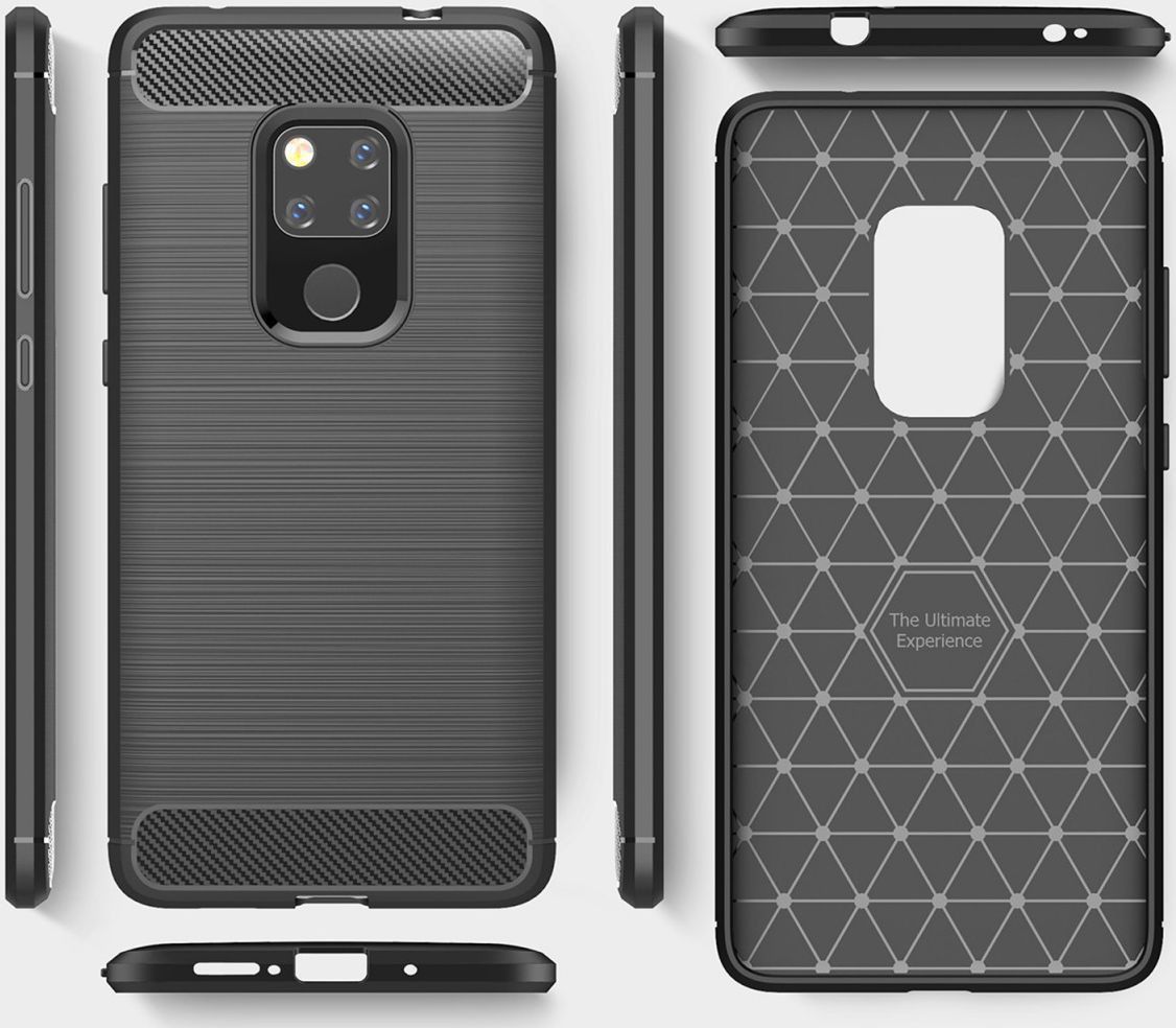 Huawei Mate 20 Geborsteld TPU Hoesje Blauw afbeelding 10