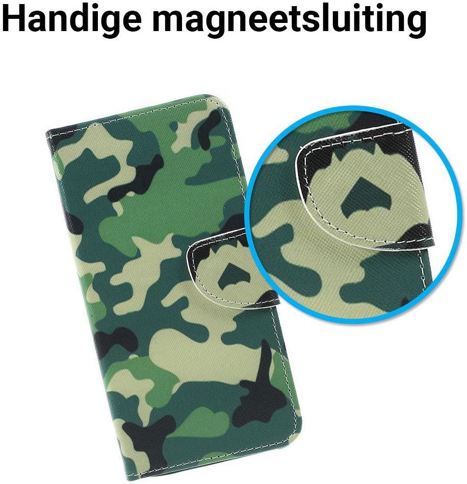 Samsung Galaxy A7 (2018) Portemonnee hoesje Camouflage afbeelding 3