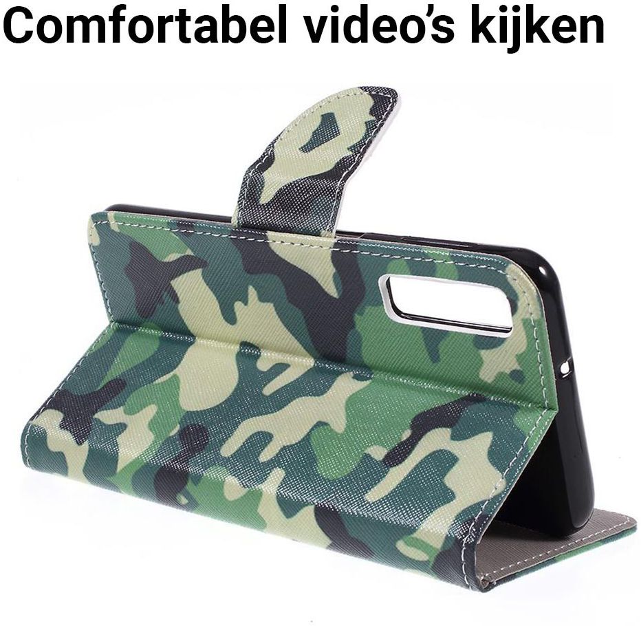 Samsung Galaxy A7 (2018) Portemonnee hoesje Camouflage afbeelding 5