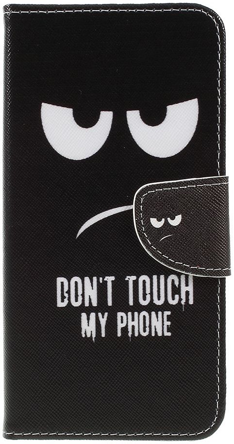 Samsung Galaxy A7 (2018) Portemonnee hoesje Dont touch my phone afbeelding 1