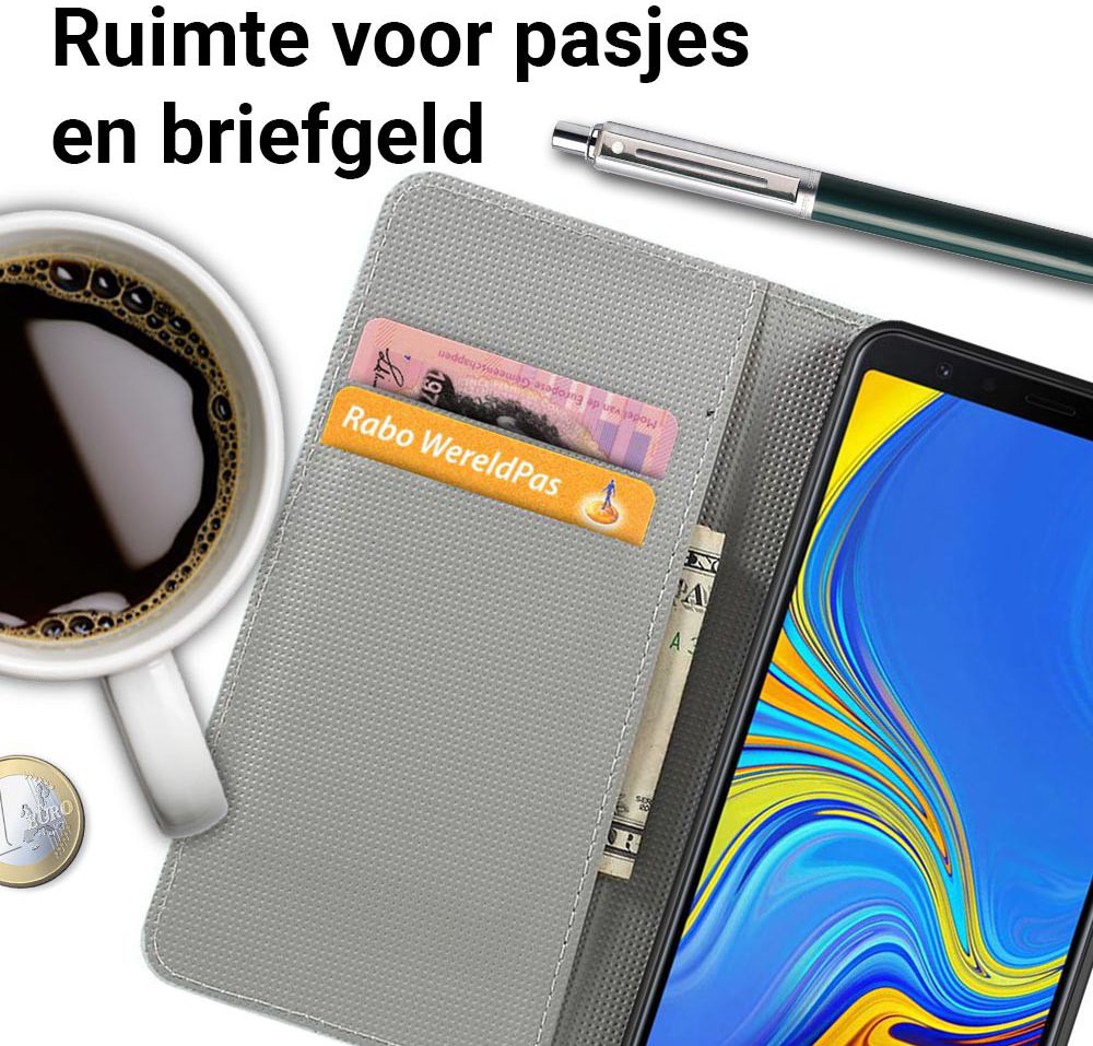 Samsung Galaxy A7 (2018) Portemonnee hoesje Dont touch my phone afbeelding 6