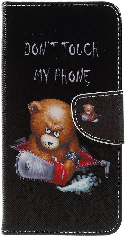 Samsung Galaxy A7 (2018) Portemonnee hoesje Angry Bear afbeelding 1