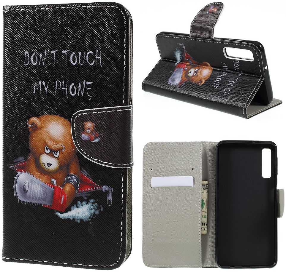 Samsung Galaxy A7 (2018) Portemonnee hoesje Angry Bear afbeelding 8