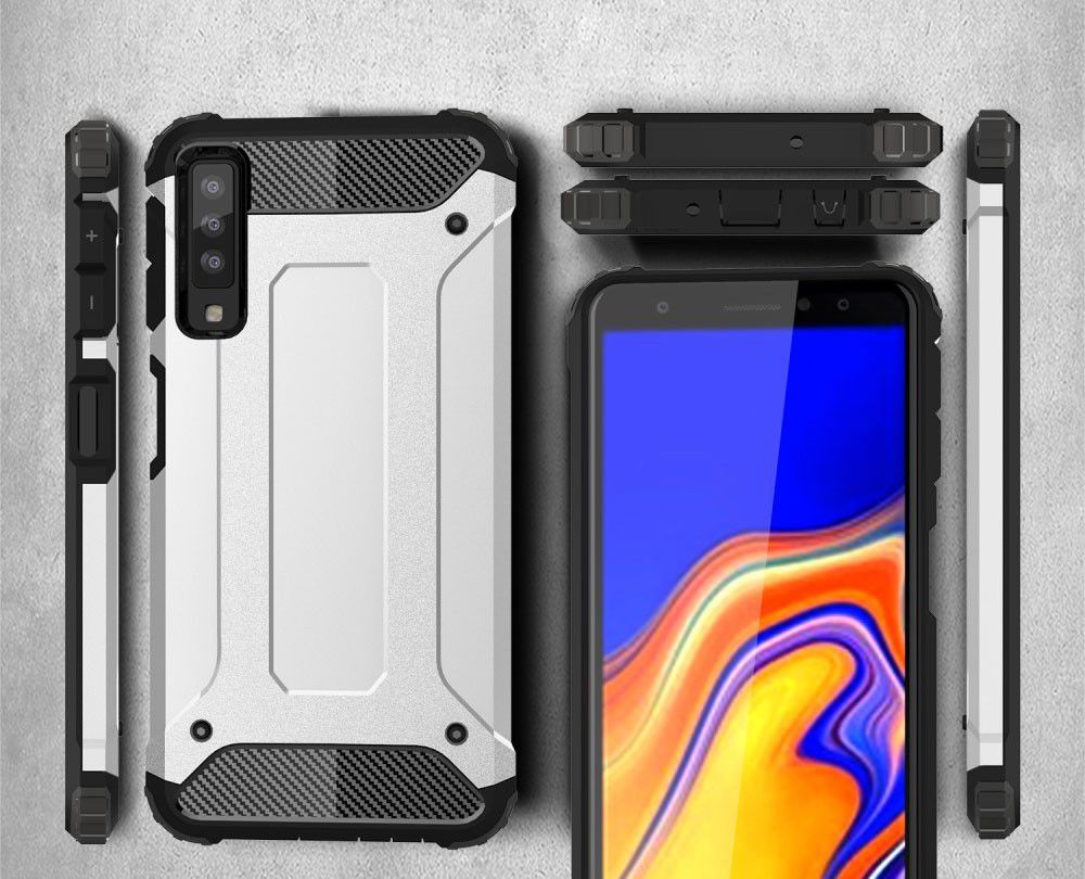 Samsung Galaxy A7 (2018) Hybride Hoesje Zwart afbeelding 9