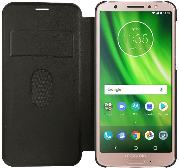 Originele Motorola Moto G6 Flip cover Grijs afbeelding 1