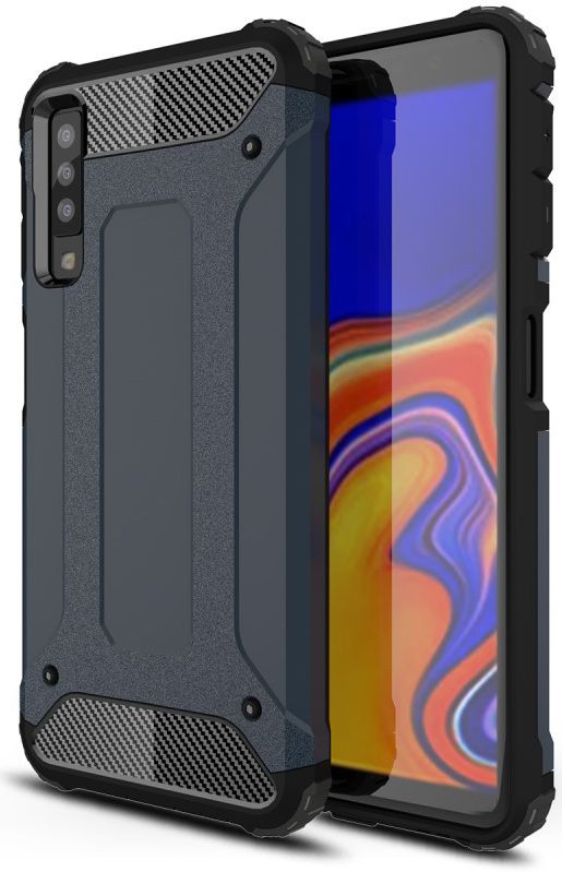 Samsung Galaxy A7 (2018) Hybride Hoesje Blauw afbeelding 1