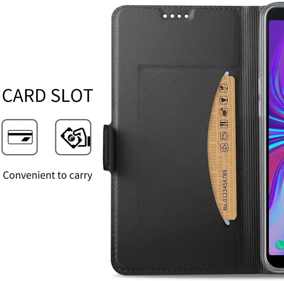 Samsung Galaxy A7 (2018) Card Holder Case Zwart afbeelding 6