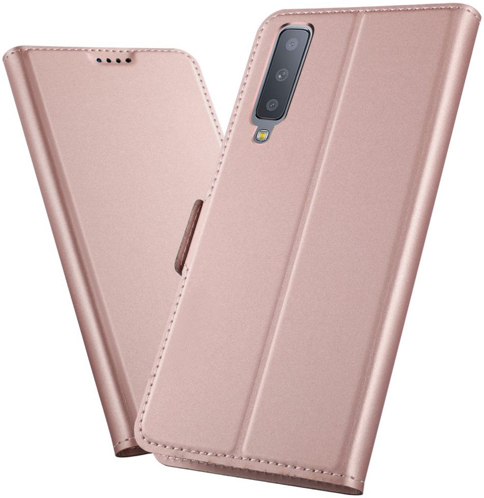 Samsung Galaxy A7 (2018) Card Holder Case Roze afbeelding 1