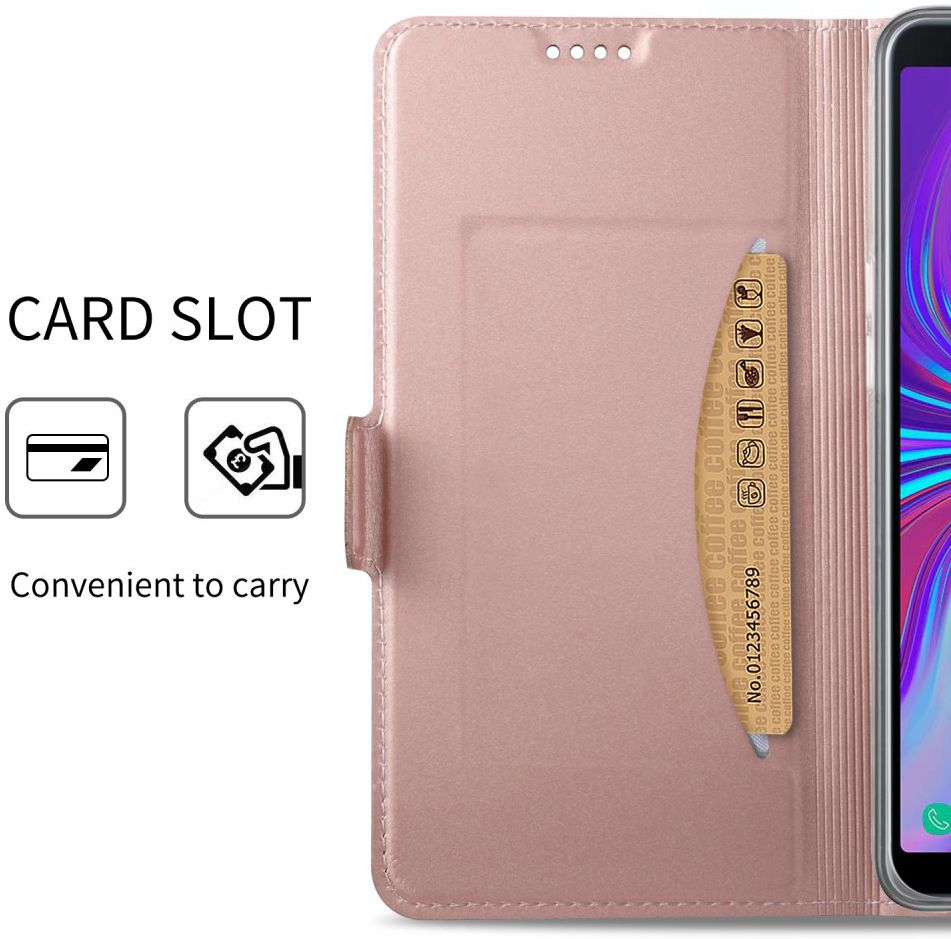 Samsung Galaxy A7 (2018) Card Holder Case Roze afbeelding 7
