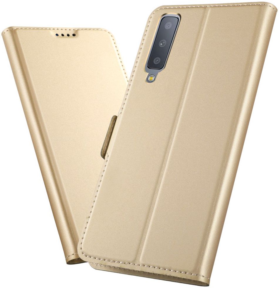 Samsung Galaxy A7 (2018) Card Holder Case Goud afbeelding 1
