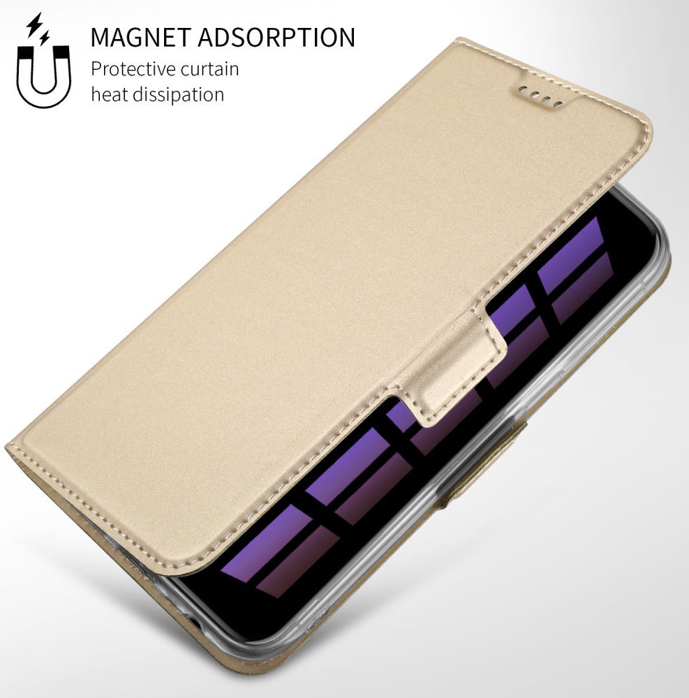 Samsung Galaxy A7 (2018) Card Holder Case Goud afbeelding 2