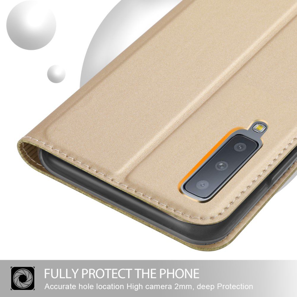 Samsung Galaxy A7 (2018) Card Holder Case Goud afbeelding 6