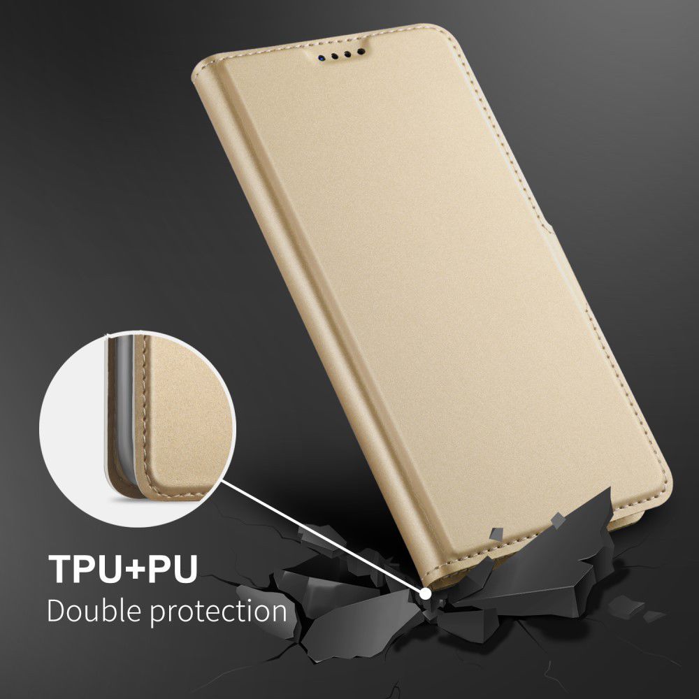 Samsung Galaxy A7 (2018) Card Holder Case Goud afbeelding 7
