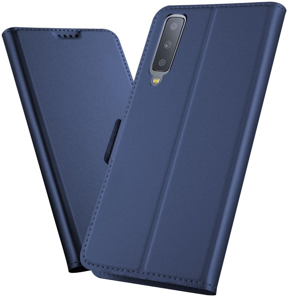 Samsung Galaxy A7 (2018) Card Holder Case Blauw afbeelding 1