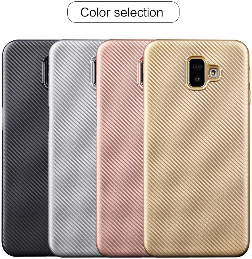 Samsung Galaxy J6 Plus Carbon TPU Hoesje Zwart afbeelding 9