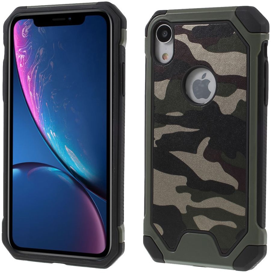 Apple iPhone XR Camouflage Hoesje Groen afbeelding 1