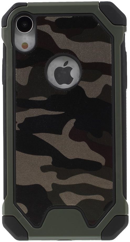 Apple iPhone XR Camouflage Hoesje Groen afbeelding 2