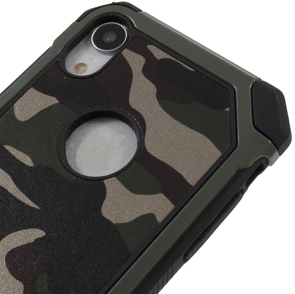 Apple iPhone XR Camouflage Hoesje Groen afbeelding 3