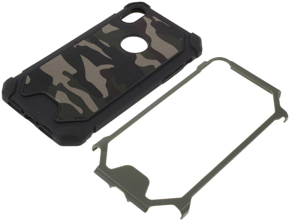 Apple iPhone XR Camouflage Hoesje Groen afbeelding 6