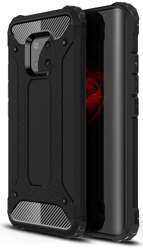 Huawei Mate 20 Pro Hybride Hoesje Zwart afbeelding 2