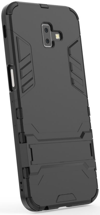 Samsung Galaxy J6 Plus Hybride Kickstand Hoesje Zwart afbeelding 4