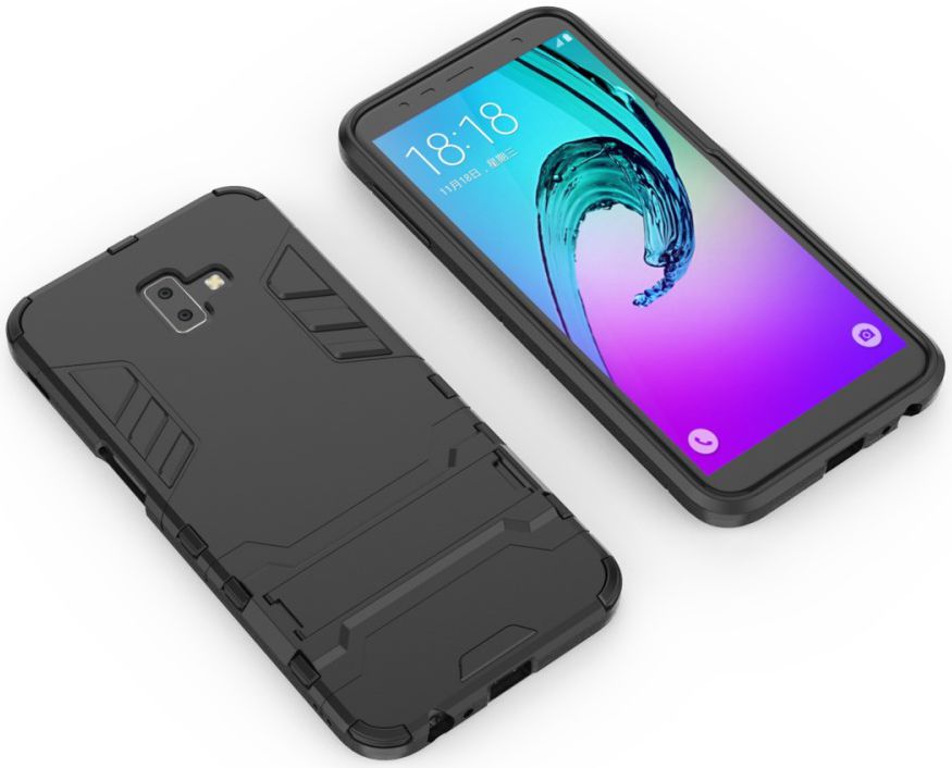 Samsung Galaxy J6 Plus Hybride Kickstand Hoesje Zwart afbeelding 5