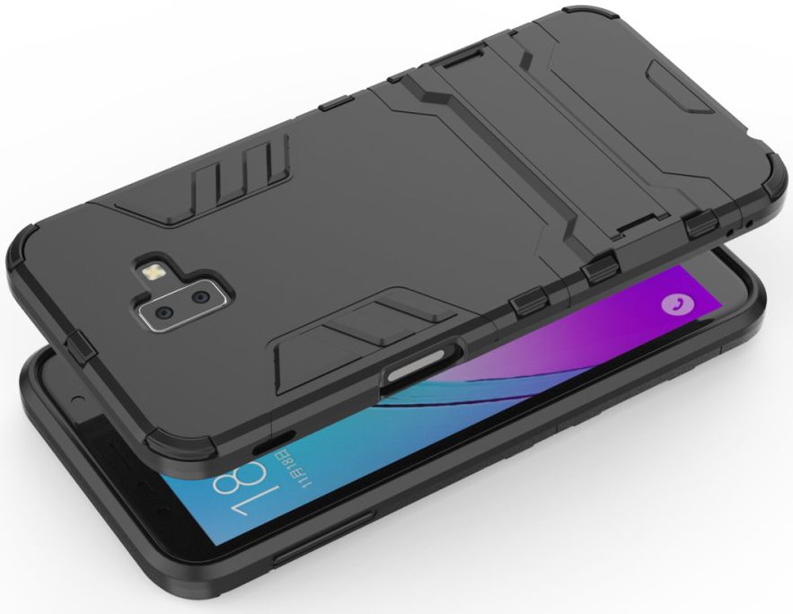 Samsung Galaxy J6 Plus Hybride Kickstand Hoesje Zwart afbeelding 7