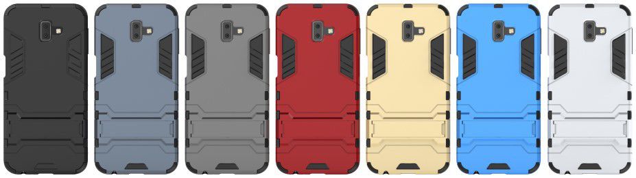 Samsung Galaxy J6 Plus Hybride Kickstand Hoesje Zwart afbeelding 9