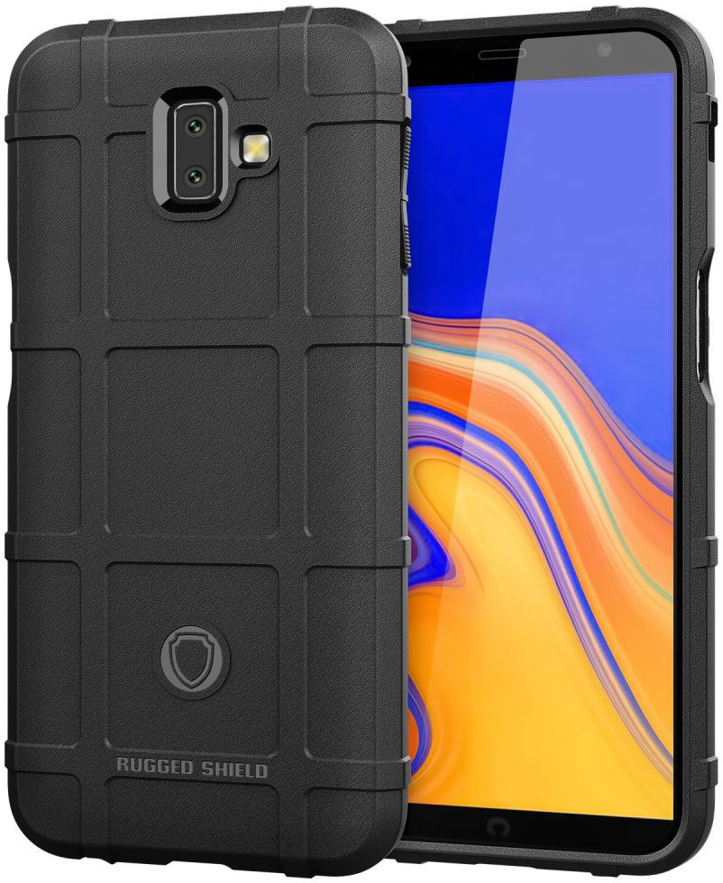 Samsung Galaxy J6 Plus TPU Hyrbide Hoesje Zwart afbeelding 1