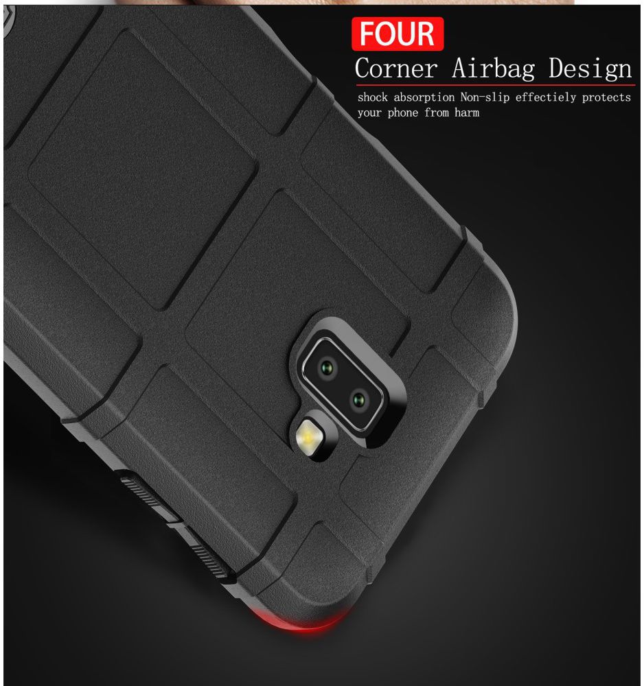 Samsung Galaxy J6 Plus TPU Hyrbide Hoesje Zwart afbeelding 4