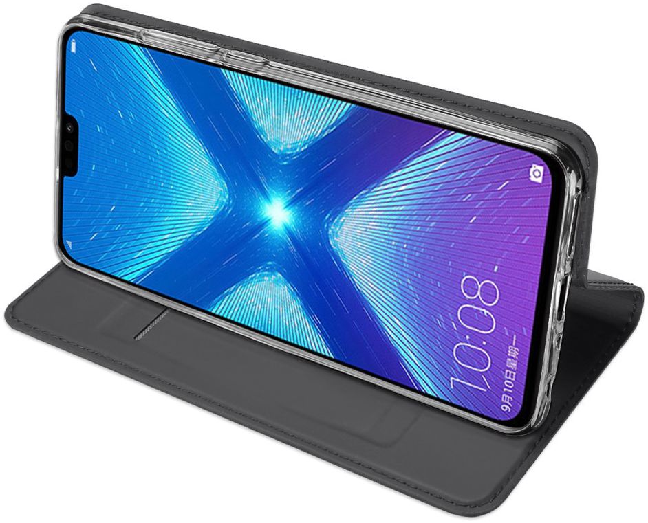 Dux Ducis Premium Book Case Honor 8X Hoesje met Kaarthouder Zwart afbeelding 4