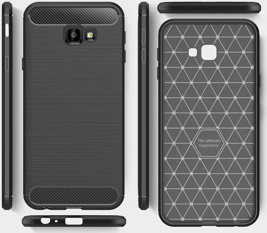 Samsung Galaxy J4 Plus Geborsteld TPU Hoesje Rood afbeelding 11