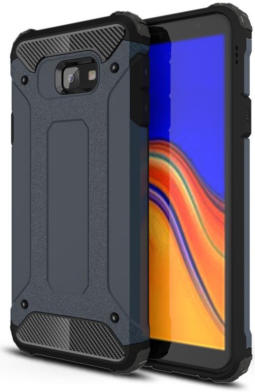Samsung Galaxy J4 Plus Hyrbride Hoesje Donker Blauw afbeelding 1