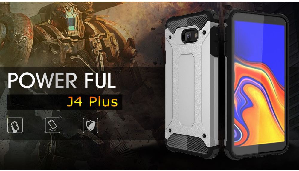 Samsung Galaxy J4 Plus Hyrbride Hoesje Donker Blauw afbeelding 8
