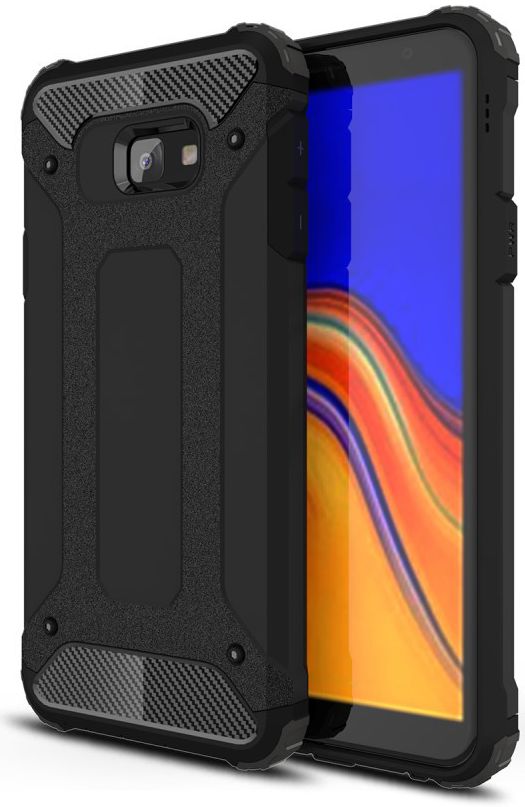 Samsung Galaxy J4 Plus Hyrbride Hoesje Zwart afbeelding 1