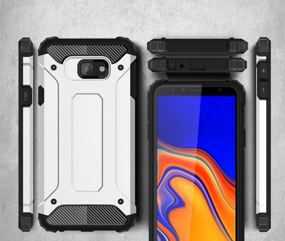 Samsung Galaxy J4 Plus Hyrbride Hoesje Zwart afbeelding 9