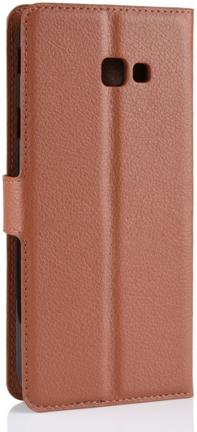 Samsung Galaxy J4 Plus Litchi Skin Leren Portemonnee Hoesje Bruin afbeelding 6