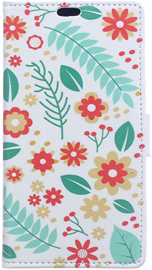 Samsung Galaxy J4 Plus Portemonnee Print Hoesje Flowers afbeelding 1
