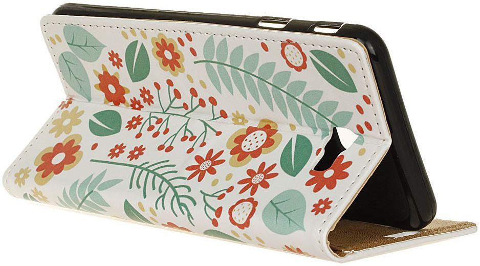 Samsung Galaxy J4 Plus Portemonnee Print Hoesje Flowers afbeelding 4