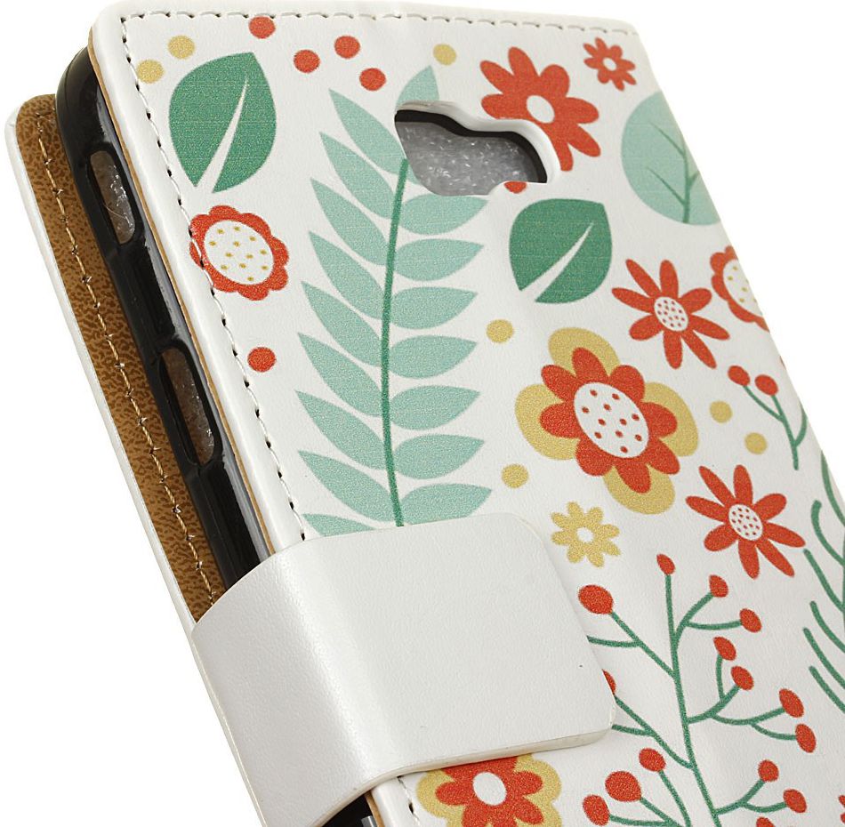 Samsung Galaxy J4 Plus Portemonnee Print Hoesje Flowers afbeelding 5