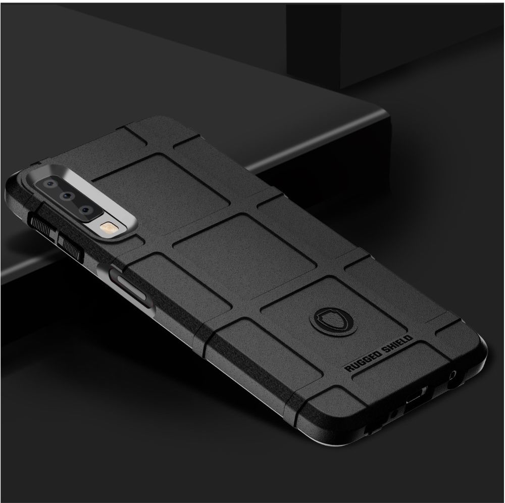 Samsung Galaxy A7 (2018) TPU Hyrbide Hoesje Zwart afbeelding 9